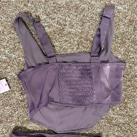 Wild Fable Lavender Women XS/XXS Set Skirt Top Slip Lace Spring Club Sexy - Picture 8 of 10